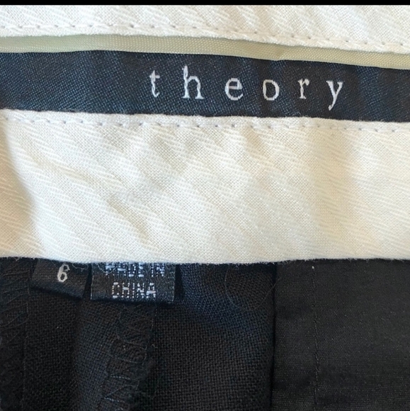 Theory Wool Max C Broadway Stretch Black Dress Pants Boot Flare Career Trouser 6 - Picture 3 of 4